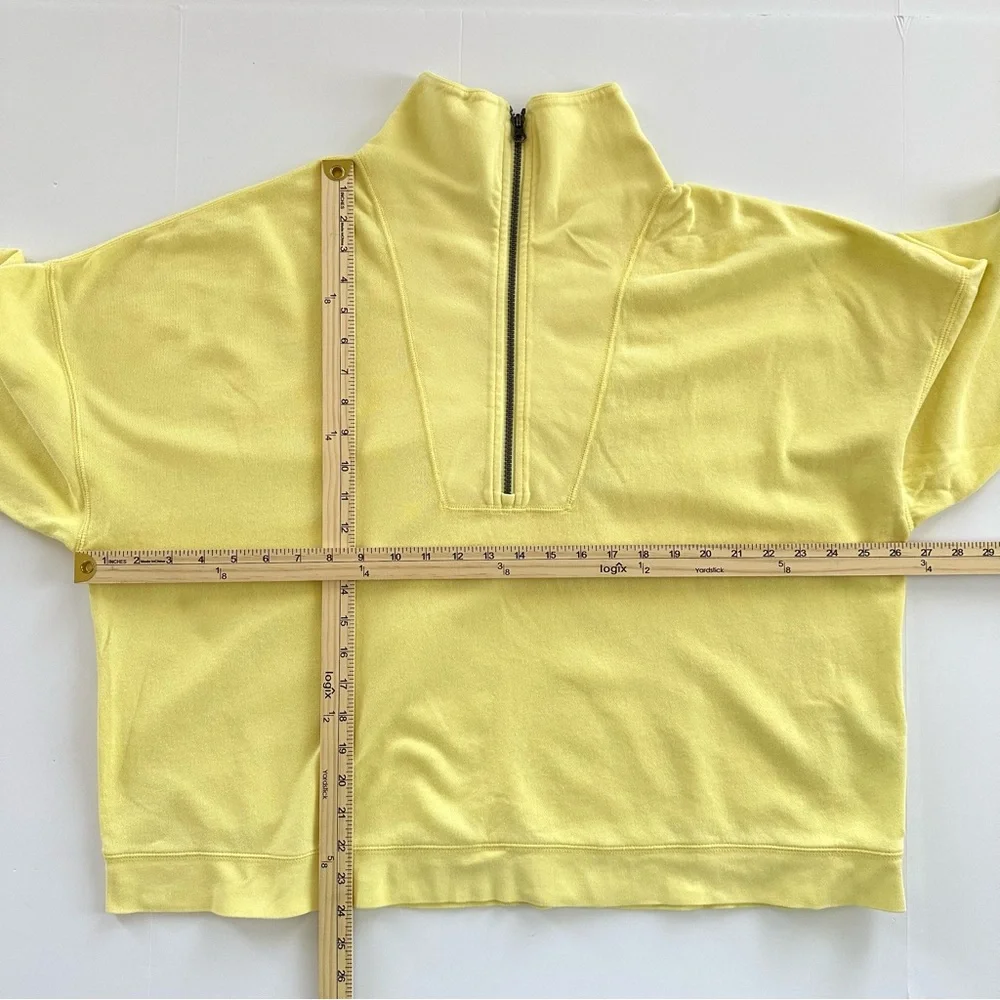 J. Crew Yellow Quarter-Zip Pullover Sweatshirt